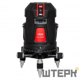 Комплект: лазерный уровень RGK UL-44W Black с калибровкой + штанга-упор RGK CG-2