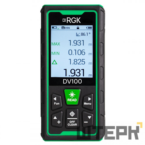 Лазерный дальномер с видоискателем RGK DV100 с калибровкой