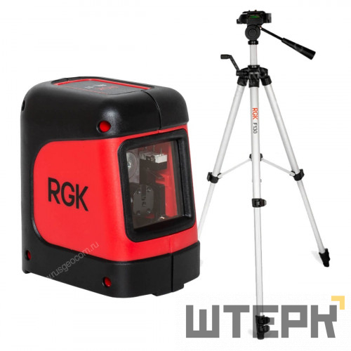 Комплект: лазерный уровень RGK ML-11 с калибровкой + штатив RGK F130 рулетка RGK RM3