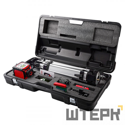 Комплект ротационного нивелира с раздвижным штативом RGK SP-100G COMBO с калибровкой
