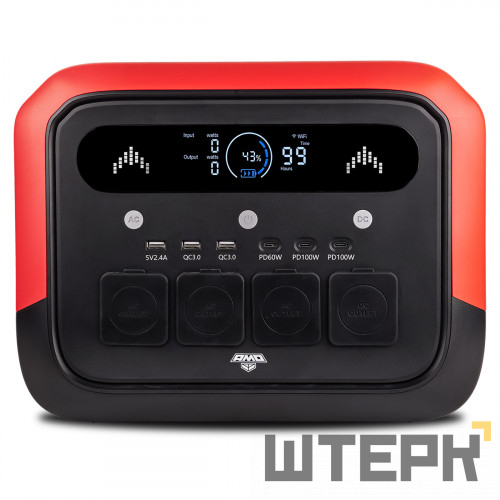 Портативная электростанция AMO PS 1200 Pro красная