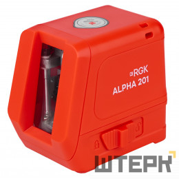 Лазерный уровень RGK ALPHA 201 с калибровкой с красным лучом