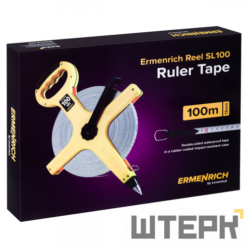 Геодезическая рулетка Ermenrich Reel SL100 жёлтый
