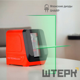 Лазерный уровень RGK ALPHA 202 с калибровкой с зелёным лучом